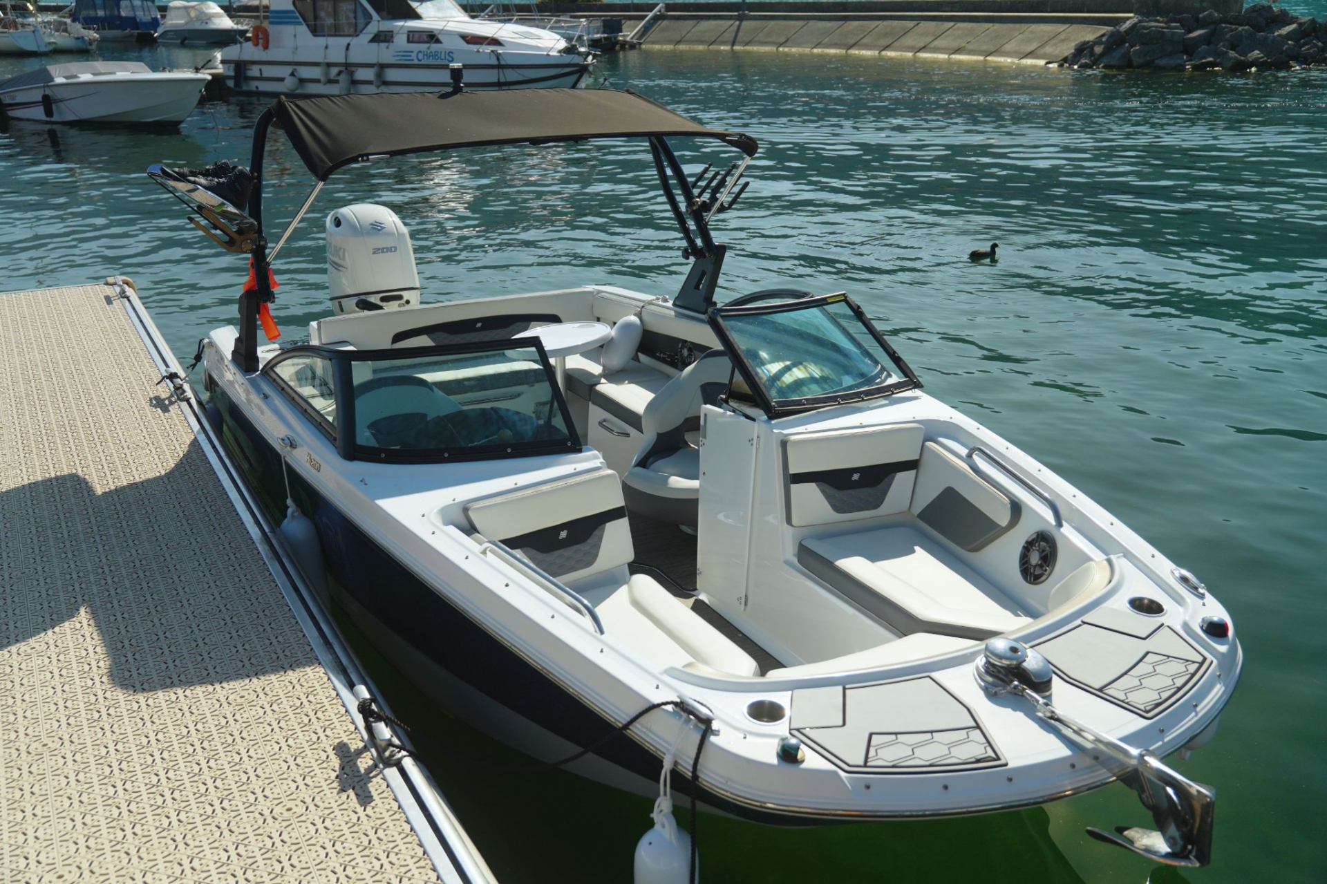 Bateau sélectionné au ponton